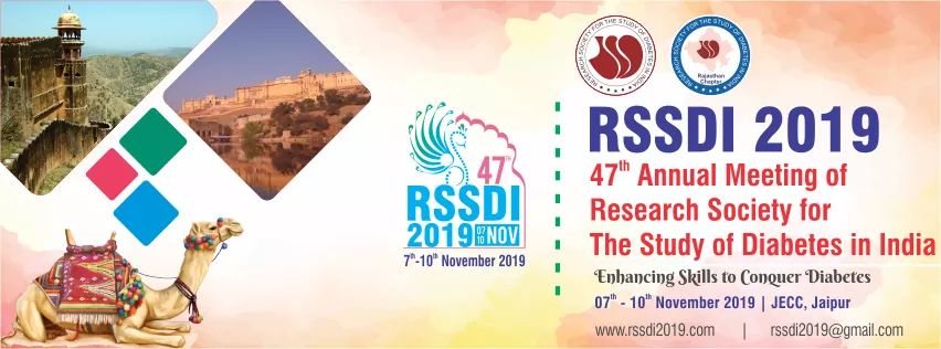 47th Annual Meeting of Research Society for the Study of Diabetes in India, 7th-10th November 2019, JECC, Jaipur, Rajasthan (RSSDI 2019)