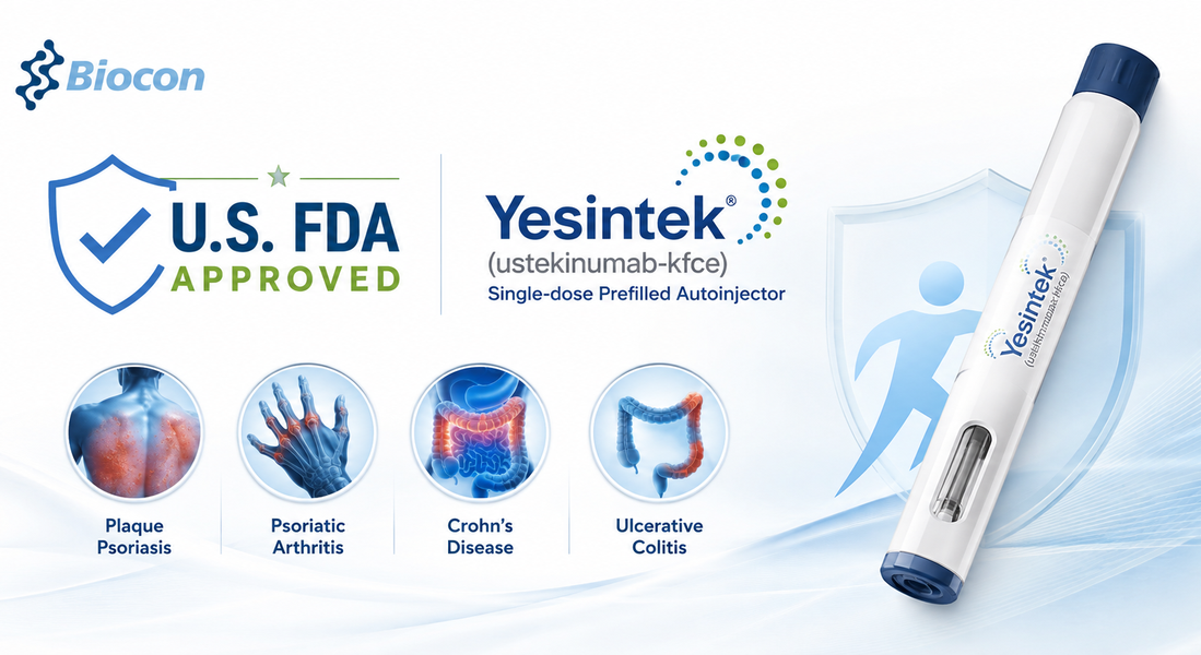 Biocon Receives U.S. FDA Approval for Yesintek® Ustekinumab Autoinjector